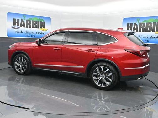 Red 2022 Acura MDX Technology
