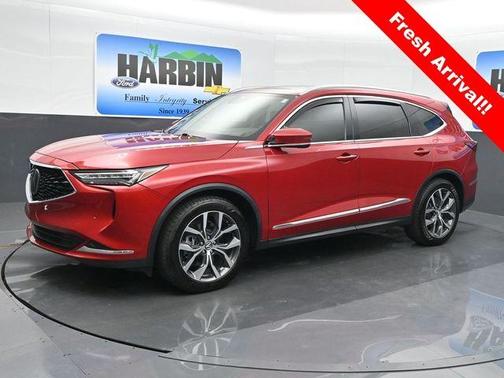 Red 2022 Acura MDX Technology