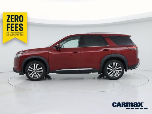 Red 2022 Nissan Pathfinder Platinum