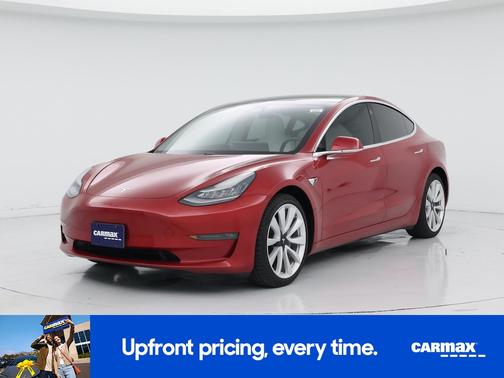 Red 2020 Tesla Model 3 Long Range