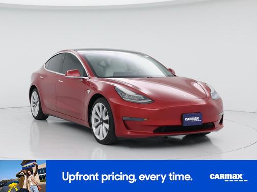 Red 2020 Tesla Model 3 Long Range