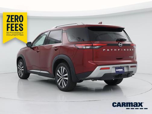 Red 2022 Nissan Pathfinder Platinum