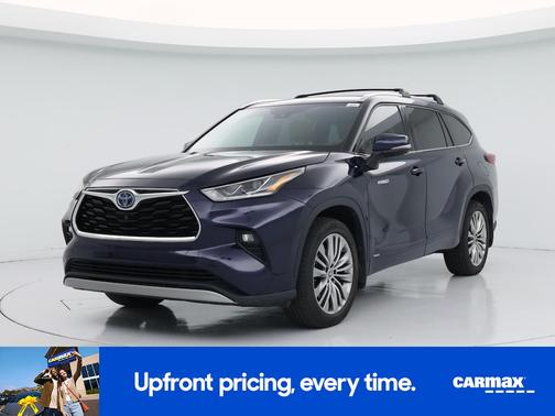 Blue 2020 Toyota Highlander Hybrid Platinum