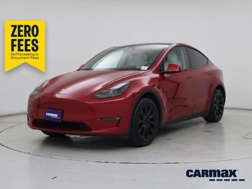 Red 2023 Tesla Model Y Long Range