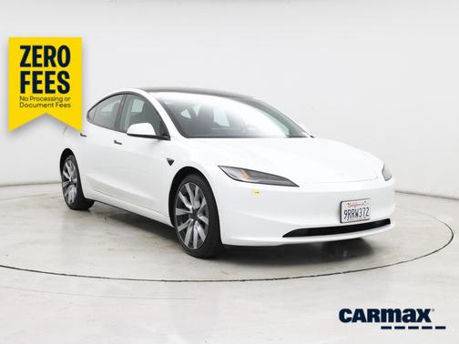 White 2025 Tesla Model 3 Long Range