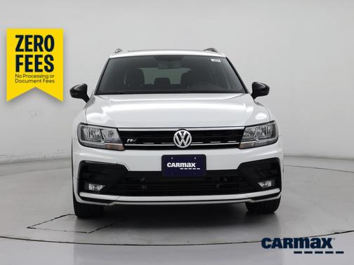 White 2021 Volkswagen Tiguan SE R-Line Black