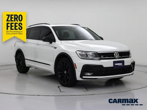 White 2021 Volkswagen Tiguan SE R-Line Black