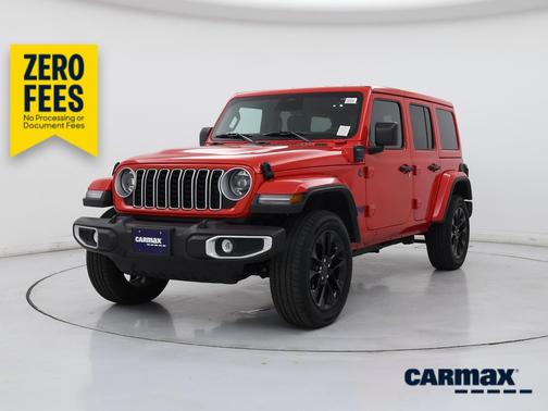 Red 2025 Jeep Wrangler 4xe Sahara