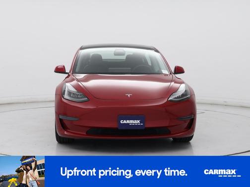 Red 2021 Tesla Model 3 Standard Range Plus