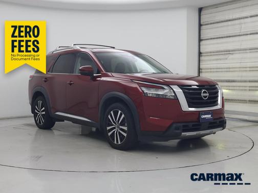 Red 2023 Nissan Pathfinder Platinum