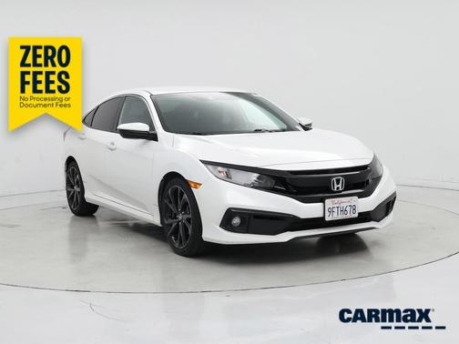 White 2019 Honda Civic Sport