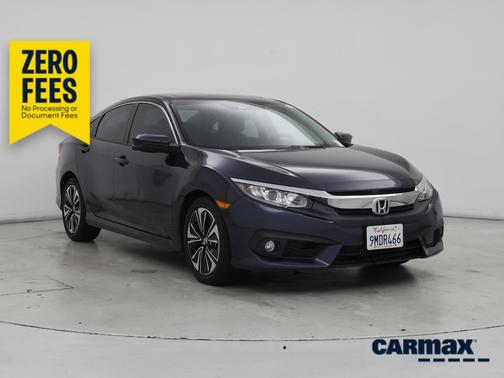Blue 2017 Honda Civic EX-L