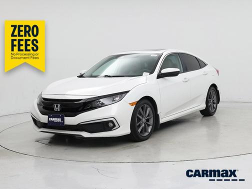White 2020 Honda Civic EX-L
