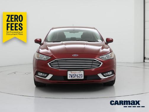 Red 2017 Ford Fusion SE