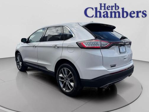 White Platinum Tri-Coat 2017 Ford Edge Titanium