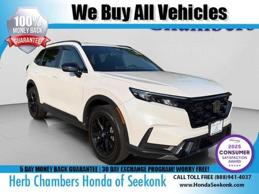 Platinum White Pearl 2025 Honda CR-V Hybrid Sport AWD