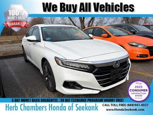 Platinum White Pearl 2021 Honda Accord EX-L 1.5T