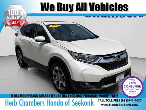 White Diamond Pearl 2018 Honda CR-V EX-L