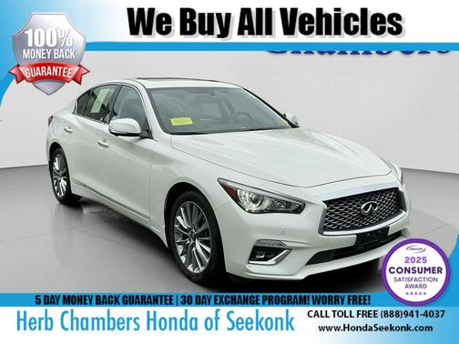 Majestic White 2022 INFINITI Q50 3.0t LUXE