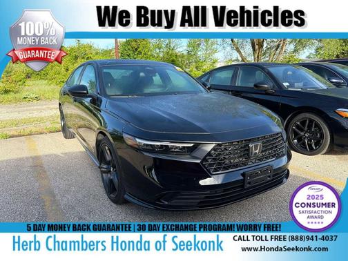 Crystal Black Pearl 2025 Honda Accord Hybrid Sport-L