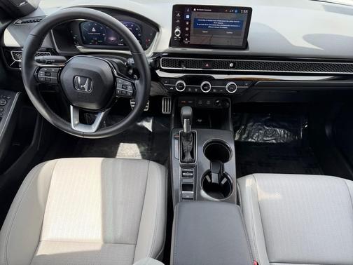 Platinum White Pearl 2025 Honda Civic Hybrid Sport Touring