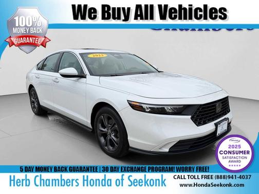 Platinum White Pearl 2023 Honda Accord EX