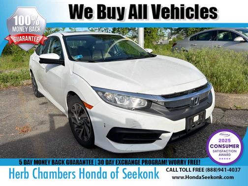 White Orchid Pearl 2018 Honda Civic EX