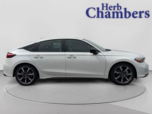 Platinum White Pearl 2026 Honda Civic Hybrid Sport Touring