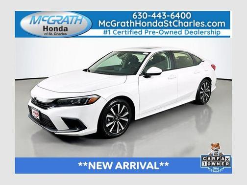 Platinum White Pearl 2022 Honda Civic EX
