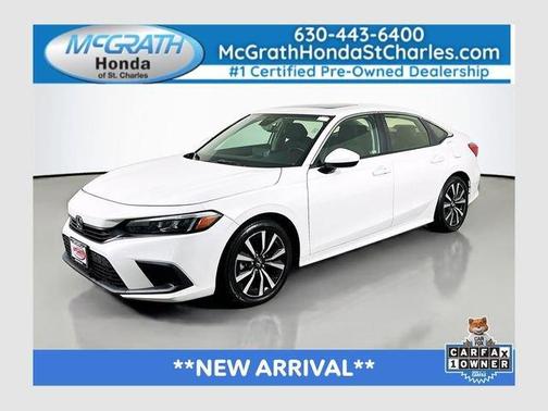 Platinum White Pearl 2022 Honda Civic EX