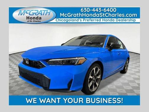 Boost Blue Pearl 2026 Honda Civic Hybrid Sport Touring