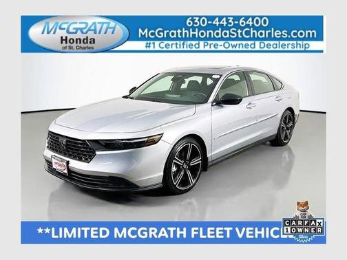 Solar Silver Metallic 2025 Honda Accord Hybrid Sport