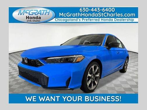 Boost Blue Pearl 2026 Honda Civic Hybrid Sport Touring