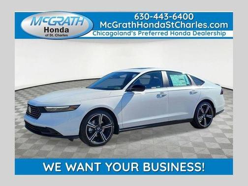 Platinum White Pearl 2026 Honda Accord Hybrid Sport