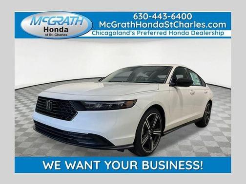 Platinum White Pearl 2026 Honda Accord Hybrid Sport