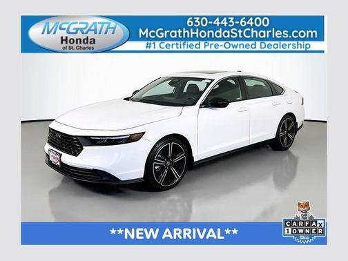Platinum White Pearl 2023 Honda Accord Hybrid Sport