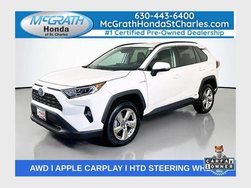 Blizzard Pearl 2021 Toyota RAV4 Hybrid XLE Premium