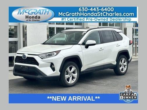 Blizzard Pearl 2021 Toyota RAV4 Hybrid XLE Premium