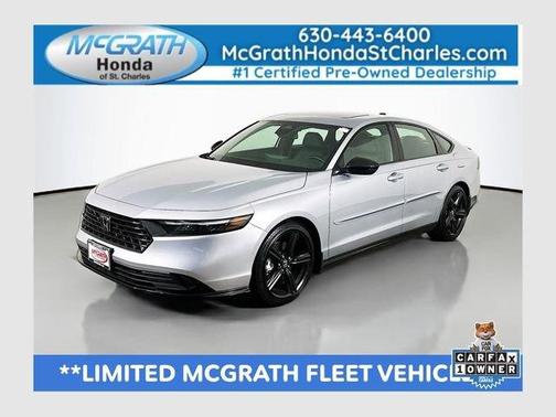 Solar Silver Metallic 2025 Honda Accord Hybrid Sport-L
