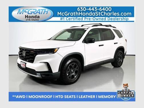 Platinum White Pearl 2025 Honda Pilot TrailSport