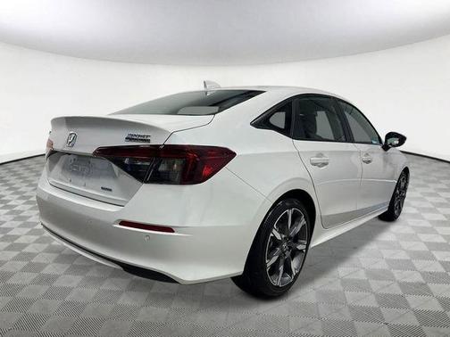 Platinum White Pearl 2026 Honda Civic Hybrid Sport Touring