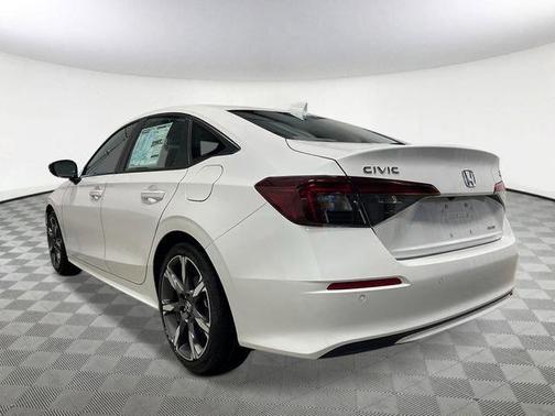Platinum White Pearl 2026 Honda Civic Hybrid Sport Touring
