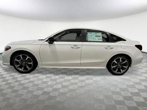 Platinum White Pearl 2026 Honda Civic Hybrid Sport Touring