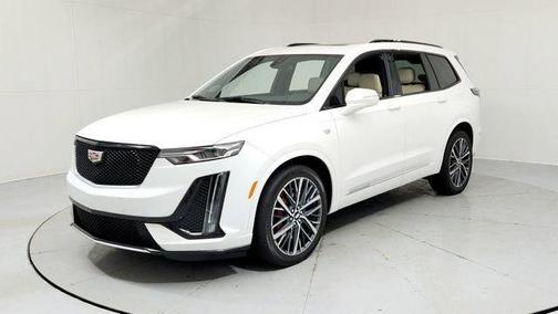 Crystal White Tri-Coat 2024 Cadillac XT6 Sport AWD