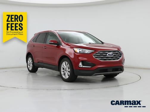 Red 2021 Ford Edge Titanium