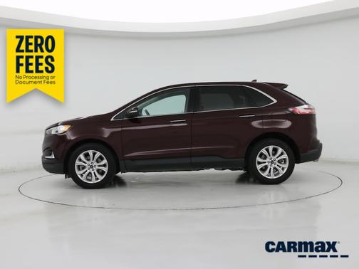 Red 2021 Ford Edge Titanium