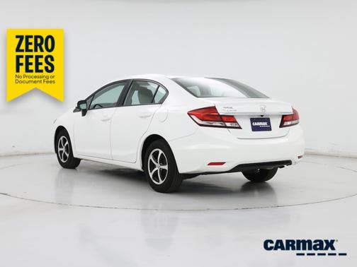 White 2015 Honda Civic SE