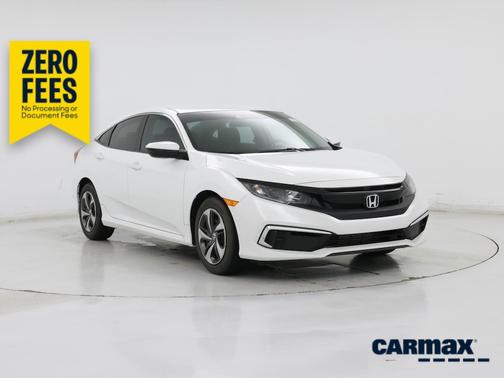 White 2019 Honda Civic LX