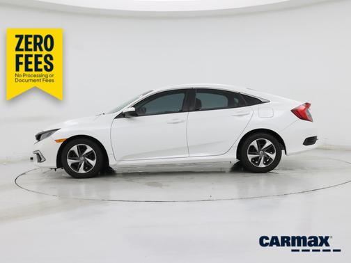 White 2019 Honda Civic LX