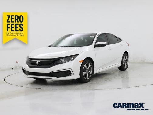 White 2019 Honda Civic LX